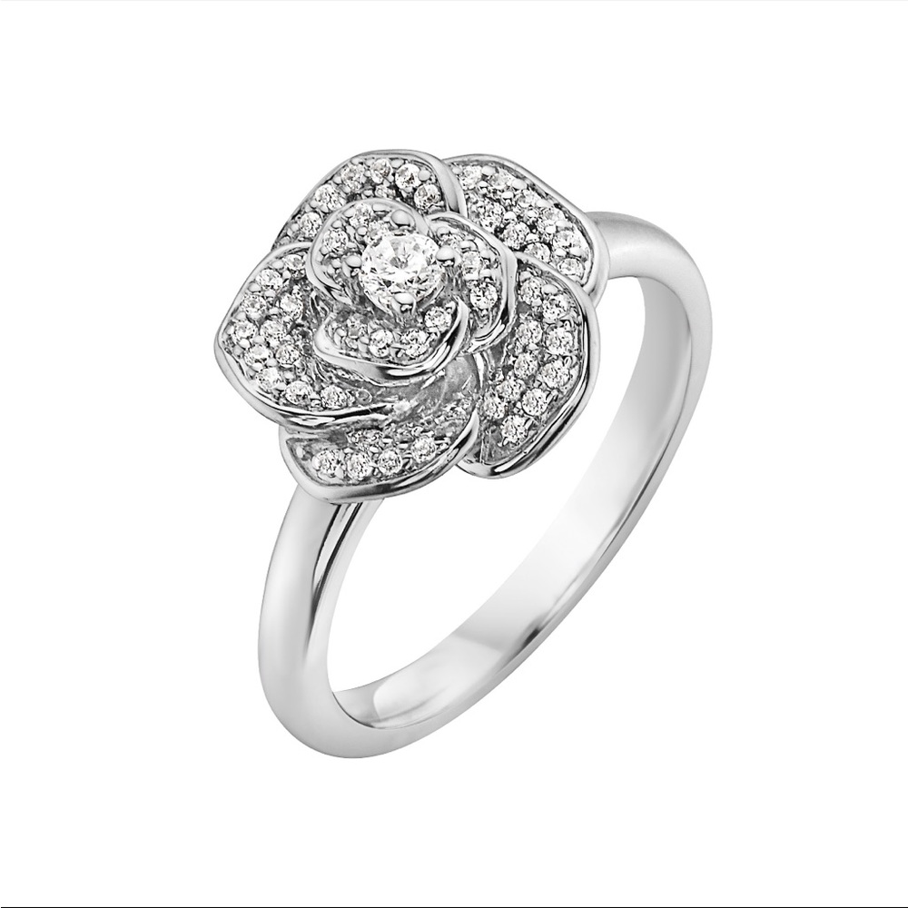 1/3 carat Natural Diamond, Rose ring, size 7